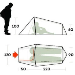 Campeggio Negozio -Campeggio Negozio tenda ferrino sling 2 compatta climi miti tre 3 stagioni trail running bicicletta 1